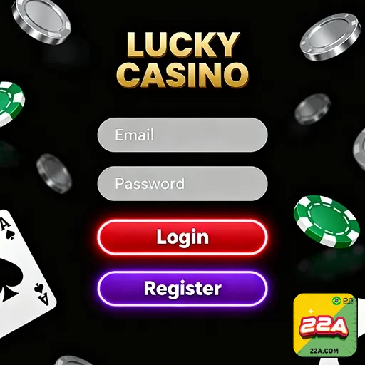 Botão de login de cassino para acessar conta mobile